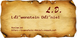 Löwenstein Dániel névjegykártya